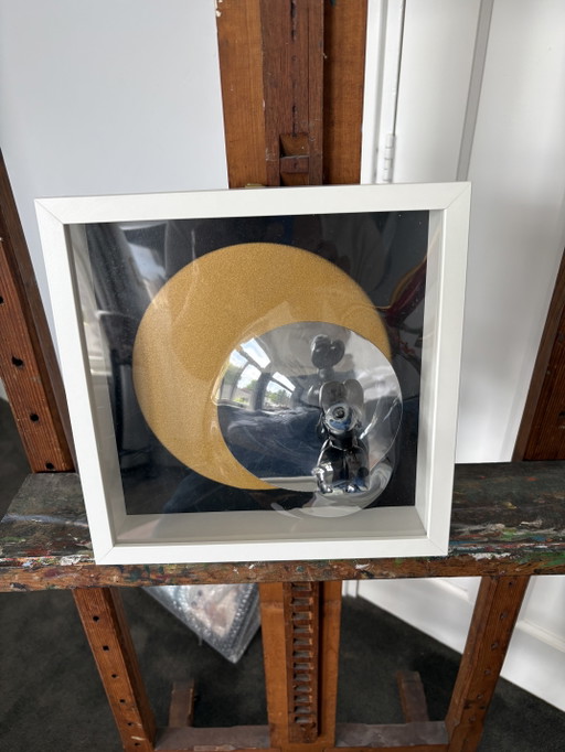 Luigi Rossanigo – Cane Palloncino che Scappa | Opera d'arte 3D unica firmata a mano | 2021
