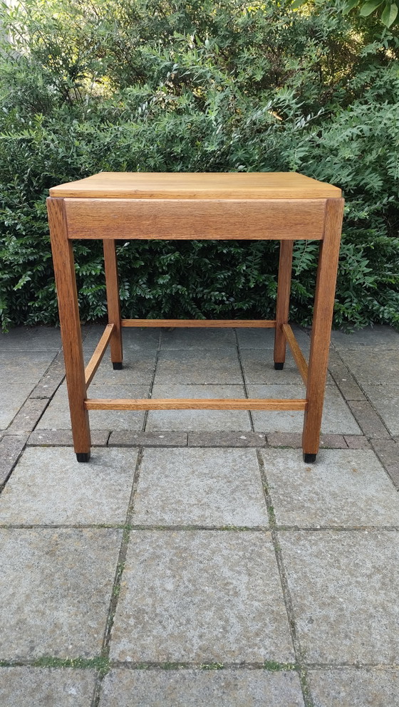 Image 1 of Amsterdamse School tafel vierkant art deco salontafel jaren 30