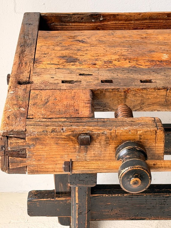 Établi de menuisier ancien en bois, années 1890 – Objets déco, Wood (photo 20 of 21)