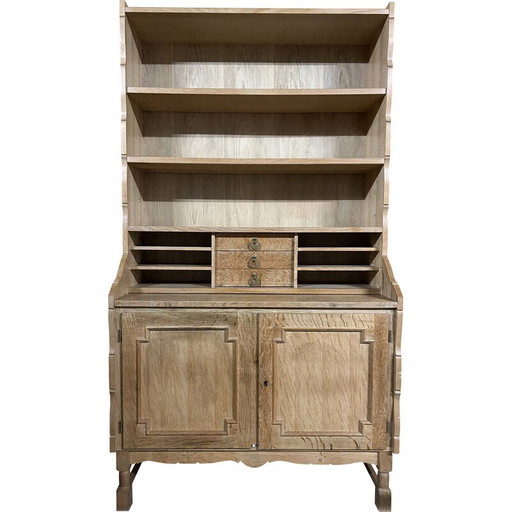 Libreria vintage in rovere, Danimarca 1960