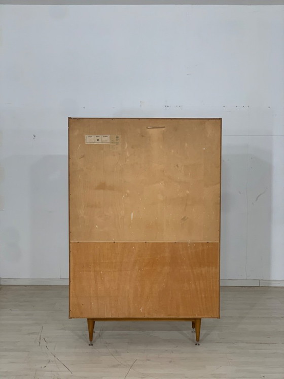 Image 1 of Mid century highboard vitrinekast servieskast vintage