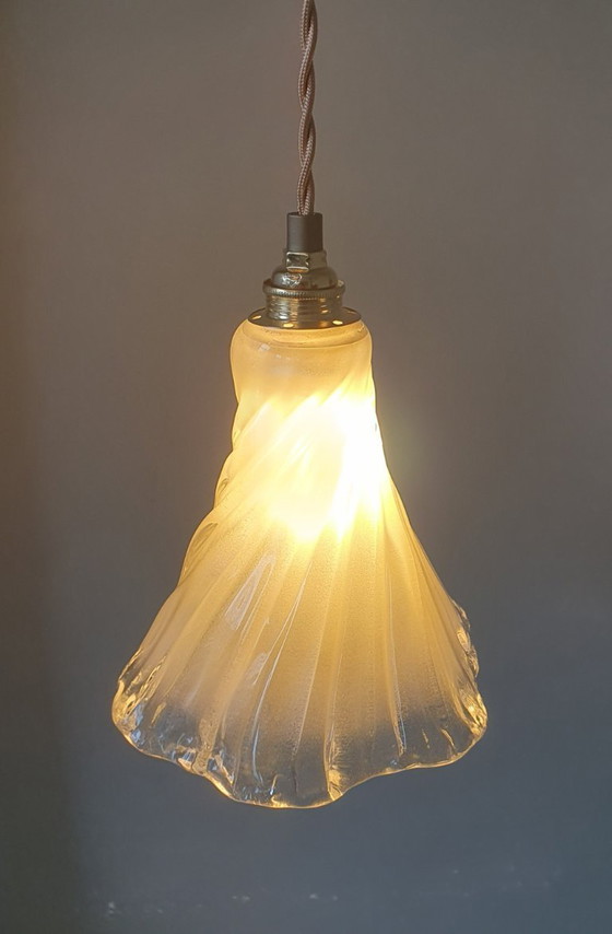 Image 1 of Vintage Amber Glass Murano Lamp