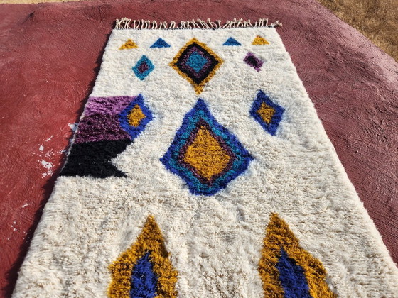 Image 1 of Tappeto vintage marocchino Beni Ourain 250 x 150 cm – Tappeto berbero in lana tessuto a mano