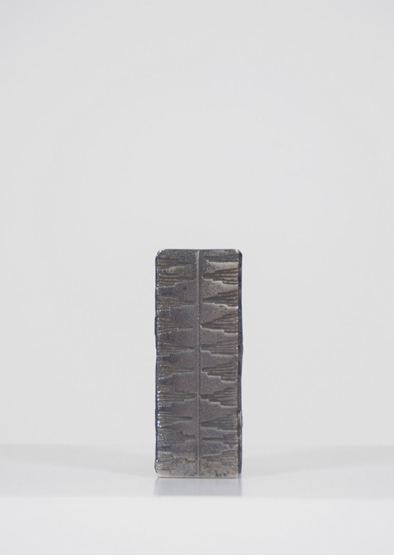 Brutalist Vase Steel Art In Stainless Steel By Olav Joa For Polaris, 1972 – rvs (photo 4 of 5)