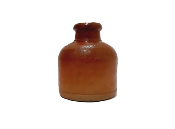 Image 1 of Vintage keramische bruine vaas