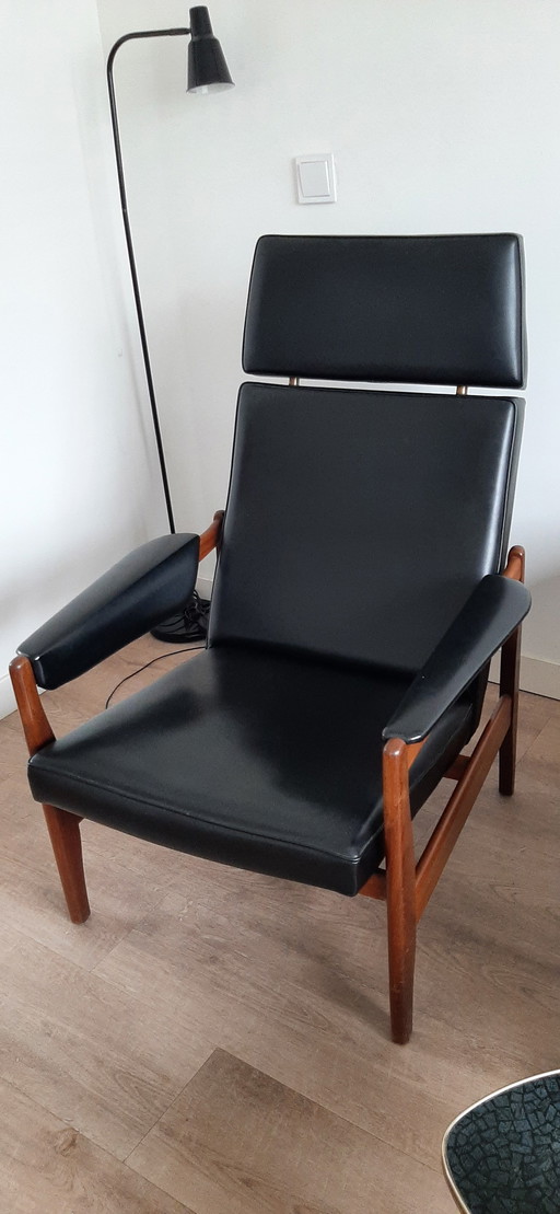 Armchair Vintage Teak/Skai