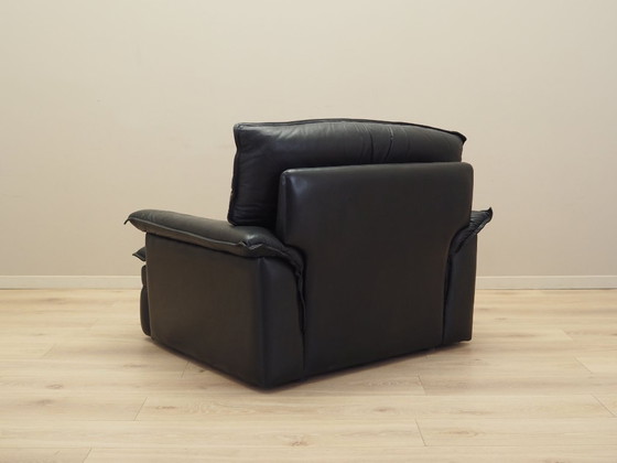 Image 1 of Leren fauteuil, Italiaans ontwerp, jaren 1960, productie: Italië