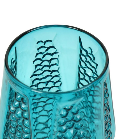 Image 1 of Vintage Blauwe Design Bubble Vaas