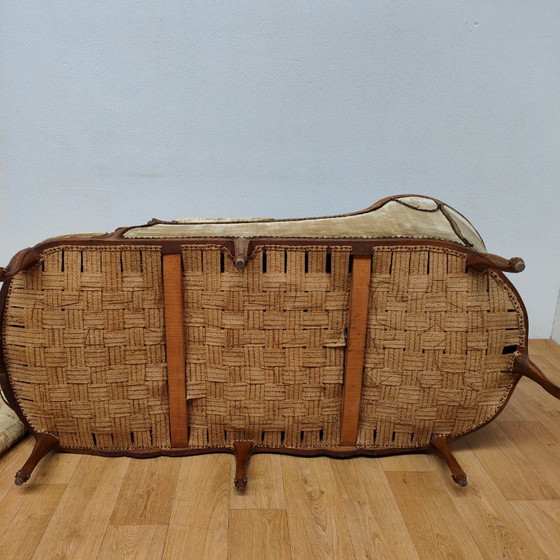 Image 1 of Divano chaise longue antico Luigi XV, divano a sdraio