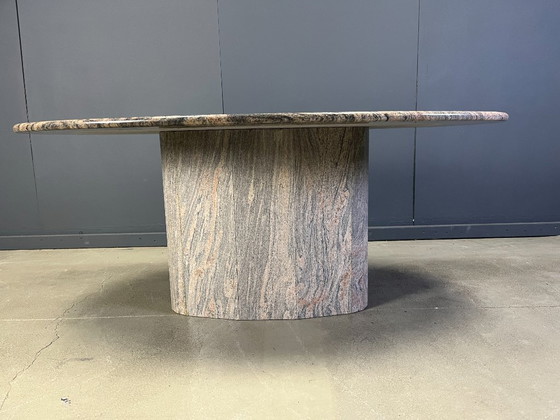Image 1 of Vintage oval granite dining table, 1970s