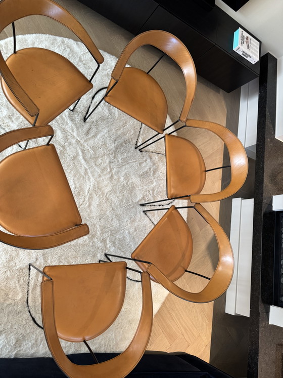 6 sedie da pranzo vintage modello 'Ursula' del marchio italiano Arrben – Leather (photo 6 of 7)
