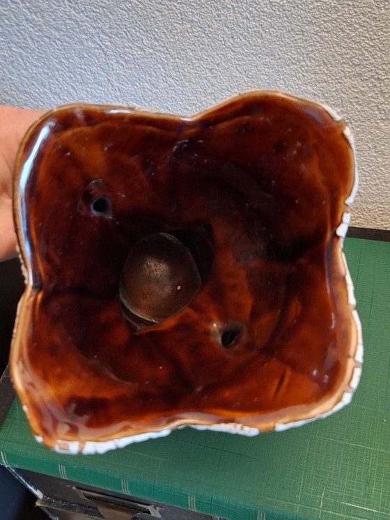 Image 1 of Vintage Vallauris crackle Fat Lava Vase