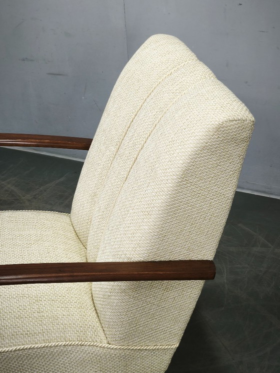 Image 1 of Fauteuil Art Déco Jindřich Halabala en bois courbé, Tchécoslovaquie 1940