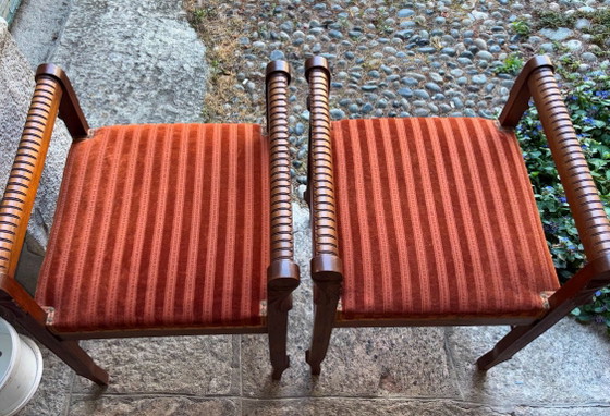 Sgabelli per pianoforte (3) o panca da toeletta – Textile, Wood (photo 6 of 6)