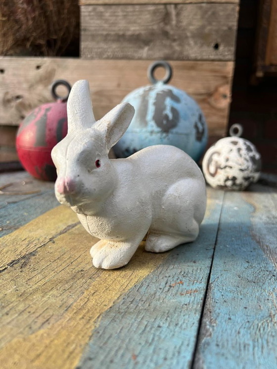 Image 1 of Set aus zwei weißen Kaninchenskulpturen