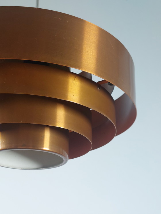 Image 1 of Vintage Mid Century Pendant Light Ultra Copper Jo Hammerborg Fog Morup Denmark