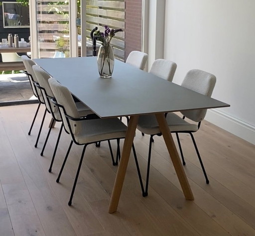 HAY Esstisch CPH30 250x90 Linoleumgrau