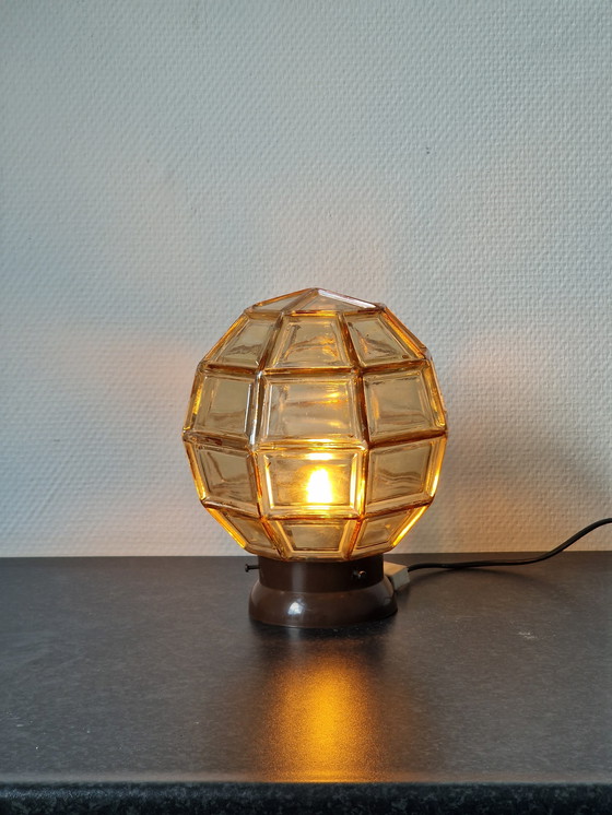 Image 1 of Vintage grote Glashutte Limburg Helena Tynell lamp