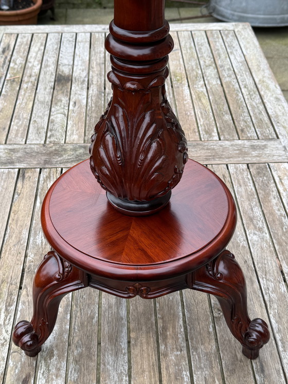 Image 1 of Rare Late Victorian Pedestal in Solid Mahogany | English Masterpiece | 1890–1910