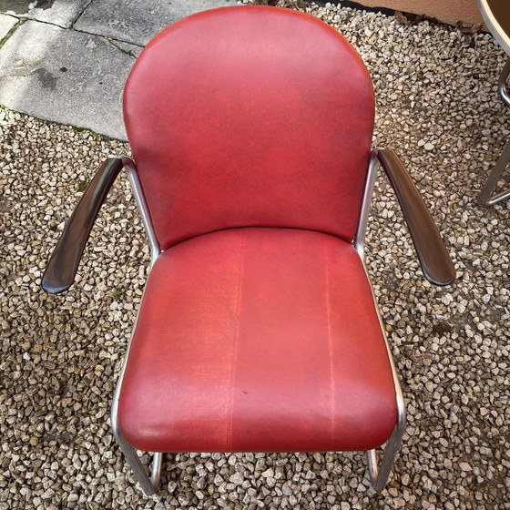 Bauhaus Tisch mit Sesseln in Stahlrohrstruktur von Willem Hendrik Gispen, 1930, 3er Set – Garten-Sets (photo 16 of 19)