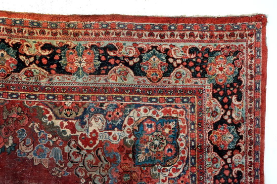 Image 1 of Mahal, alfombra antigua anudada a mano. 328x438