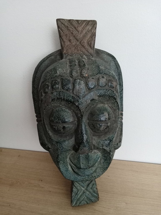 Image 1 of Maschera da parete in legno verde dal Camerun / Africa