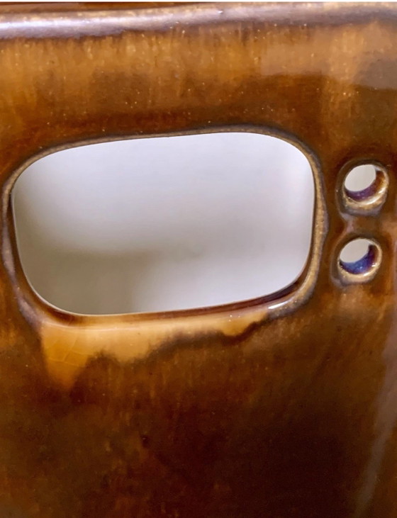 Mirror-effect glazed ceramic vase from the 1960s/70s (photo 7 of 12)