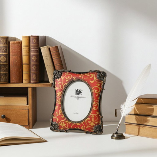 Griffin Collection Art Deco Photo frame - Ceramic & Brass