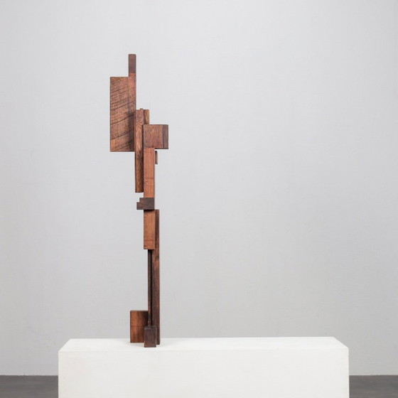 Scultura astratta costruttivista in legno, Paesi Bassi, anni '70 – Sculture, Wood (photo 4 of 8)