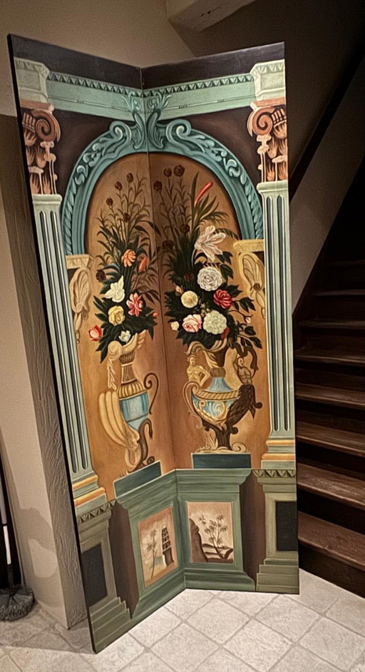 Divisorio in legno dipinto a mano Maitland-Smith