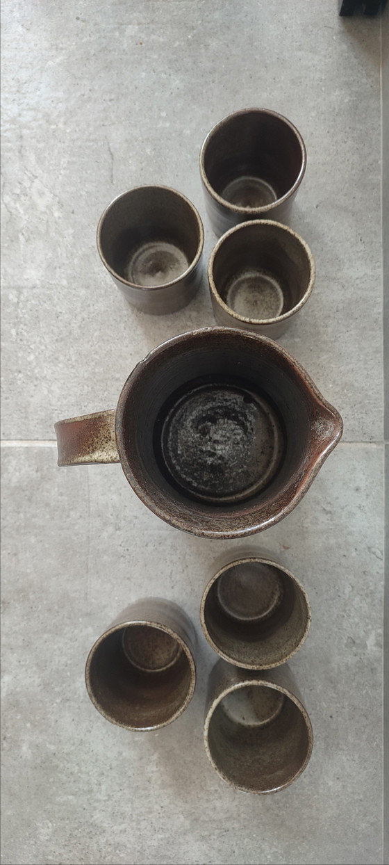 Image 1 of Service Céramique d'Atelier en Grès signé Karoly BALOGH .