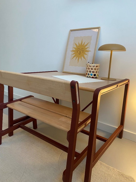 Image 1 of Vintage kindertafel+bankje IKEA YPPERLIG - HAY Limited Edition 