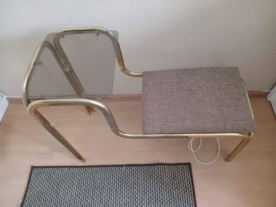 Banc en Laiton Vintage, années 1960 – Mid Century Modern (photo 2 of 6)