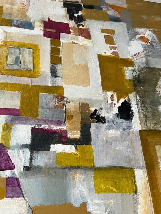 Image 1 of Lienzo de pintura acrílica abstracta contemporánea - 80x65cm