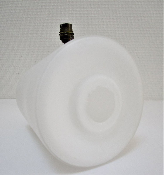 Image 1 of vintage opaline crystal bronze lamp