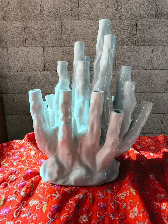 Image 1 of Jarrón Coral PolsPotten 20 tubos blanco