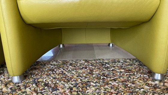 Leolux fauteuils, groen leer, Metaal, Modern (foto 6 van 12)