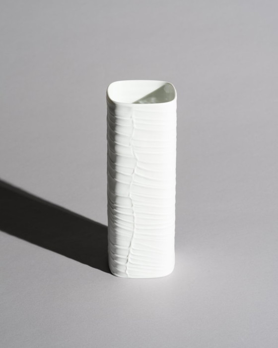 Image 1 of Rosenthal Porcelain Vase Duo Farideh Lashai & Werner Schreib Matte Black & White