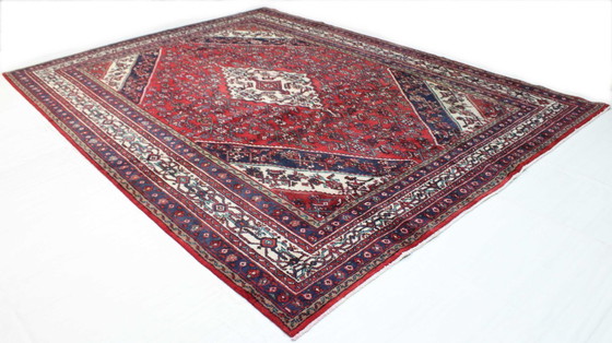 Image 1 of Handgeknoopt Perzisch tapijt Hamadan Patina 345x263