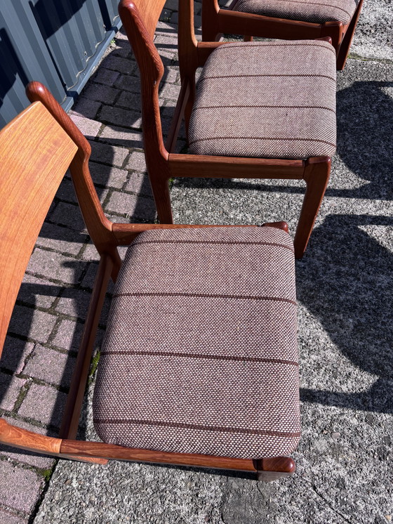 Image 1 of 6 X Vintage Teak Dining Chairs Danish Chairs