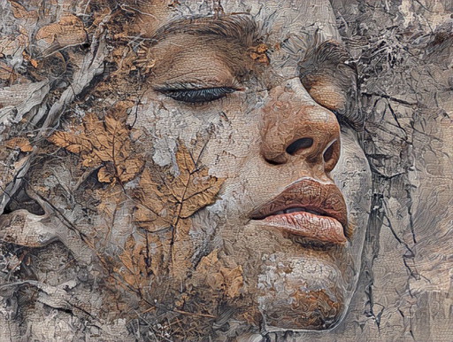 Quiet Grief - 2024 - Heritage Fresco Style - Hahnemuehle on Dibond - 100 x 75 cm