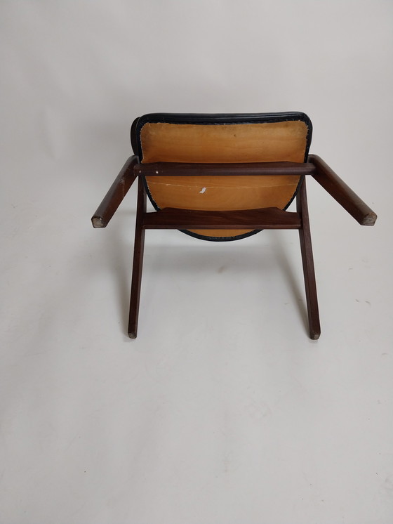 Image 1 of 2 x cowhorn skailed Leder Esszimmerstühle von Tijseling 1960s