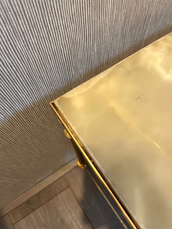 Image 1 of Salontafel Messing Onyx