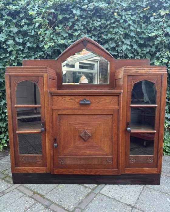 Image 1 of Antique Art Deco Amsterdam school dressior