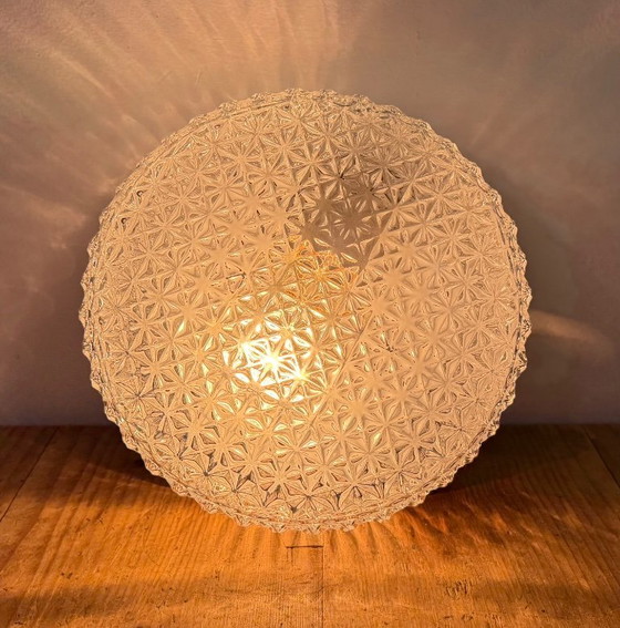 Lampada da parete o Plafoniera in vetro vintage, anni '70, Plafoniere, Metallo, Trasparente, Modern (foto 10 di 14)