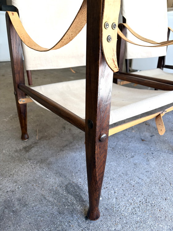 Image 1 of Set aus 2 Safari-Stühlen Kaare Klint für Carl Hansen 