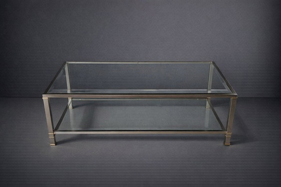 Image 1 of Table basse – laiton et verre facetté