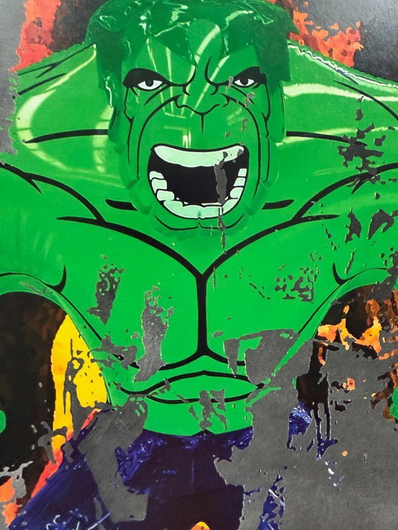 Image 1 of Jeff Koons, Triple Hulk Elvis III, 2007  copyright Jeff Koons, Incredible Hulk&copyright 2007 Marvel Entertainment, Printed in N