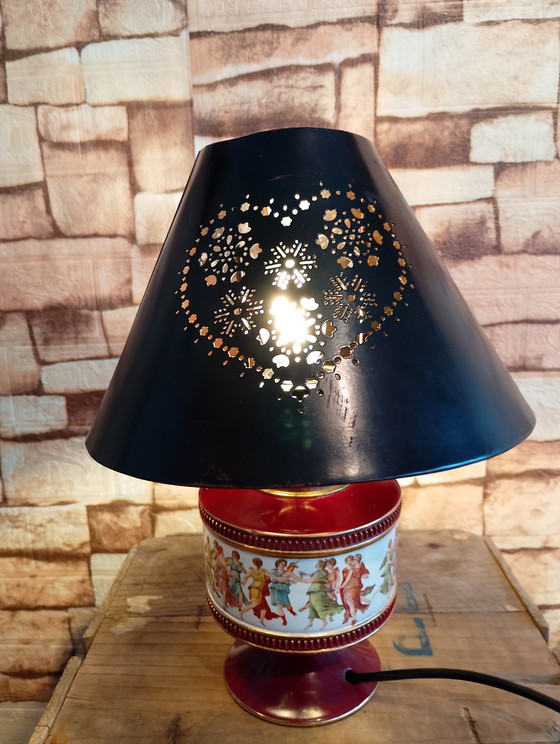 Image 1 of Florentijnse duolamp in antieke of Hollywood Regency-stijl uit de werkplaatsen van Sesto Fiorentino.