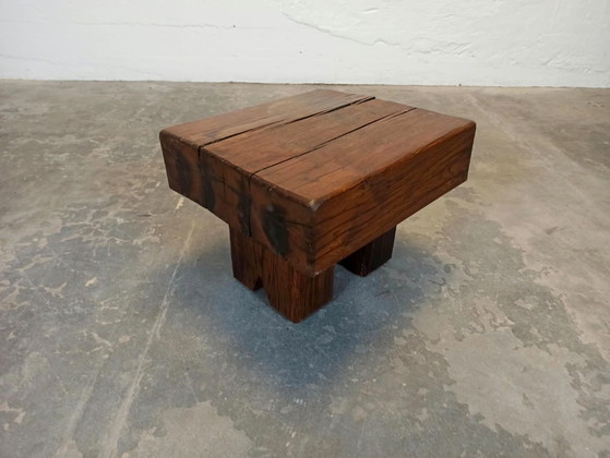 Tavolino brutalista Wabi Sabi vintage, Tavolini, Legno, Marrone (foto 13 di 15)